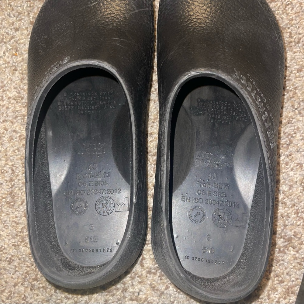 Birkenstock Professional Profi-Birki Polyurethane Clogs Black Sz 40 Regular - Picture 7 of 8